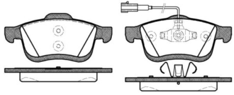 Тормозные колодки пер. Doblo 10- (диск 305mm)(155.2x69.08x20.3) WOKING P10833.22