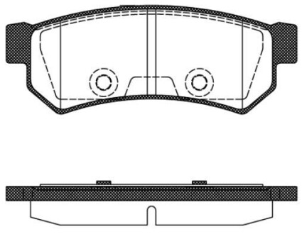 Тормозные колодки зад. Gentra/Lacetti/Lacetti/Nubira 03- WOKING P11483.10