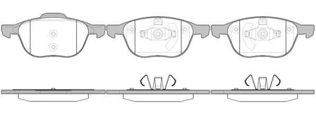 Тормозные колодки пер.FORD C-MAX/FOCUS/MAZDA 3/5/VOLVO V40/S40/C70/C30 1.0-2.5 03-19 WOKING P11823.00