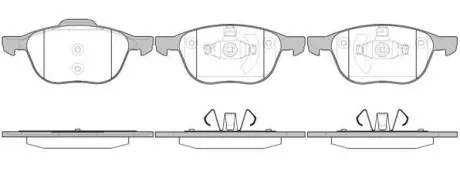 Гальмівні колодки пер.FORD C-MAX/FOCUS/MAZDA 3/5/VOLVO V40/S40/C70/C30 1.0-2.5 03-19 WOKING P11823.00