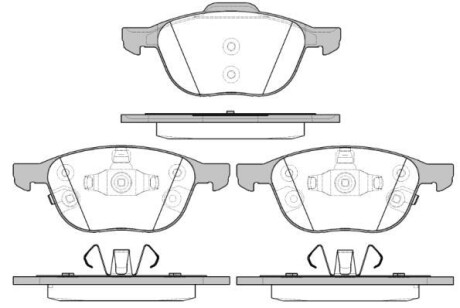 Колодки тормозные диск. перед. (Remsa) Ford Focus iii Electric 10- WOKING P11823.12