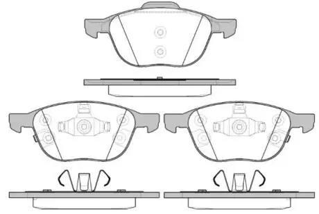 Колодки гальмівний диск. перед. (Remsa) Ford Focus iii Electric 10- WOKING P11823.12