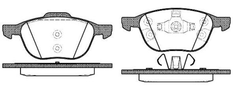 Тормозные колодки пер.FORD C-MAX/FOCUS/MAZDA 3/5/VOLVO V40/S40/C70/C30 1.0-2.5 03-19 WOKING P11823.30