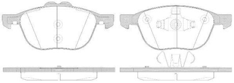 Колодки гальмівний диск. перед. (Remsa) Ford Kuga II Connect II (P11823.50) WOKING P1182350