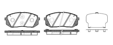 Тормозные колодки пер. Kia Carens 07/Sportage 04 (mando) WOKING P12023.22