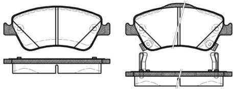 Тормозные колодки пер. Toyota Auris 07-12 (bosch) (136,7x57,9x19,2) WOKING P12103.02