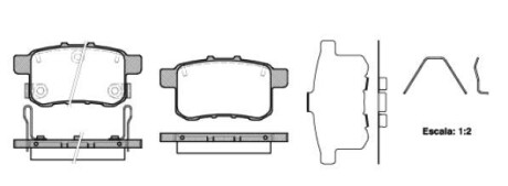 Колодки гальмівний диск. задн. (Remsa) Honda Accord 08>15 WOKING P12323.12