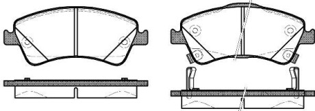 Колодки гальмівний диск. перед. (Remsa) Toyota Auris 2.0 06-12, Toyota Auris 2.0 12- WOKING P12413.12