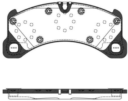 Колодки гальмівний диск. перед. (Remsa) Porsche Cayenne 3.0 10-,Porsche Cayenne 3.6 10- WOKING P12453.50