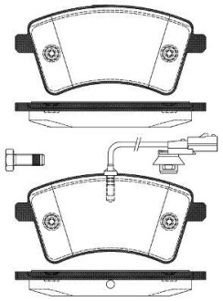 Колодки гальмівний диск. перед. (Remsa) Renault Kangoo be bop 1.5 09-, Renault Kangoo be bop 1.6 09- WOKING P12513.01