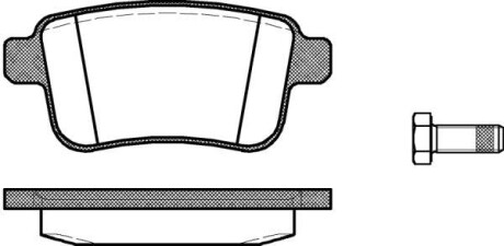 Тормозные колодки зад. Kangoo 08- WOKING P12523.00