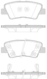 Тормозные колодки зад. Hyundai i30/i40 11-/Kia Rio 1.4-3.8 12-(akebono) WOKING P12623.42