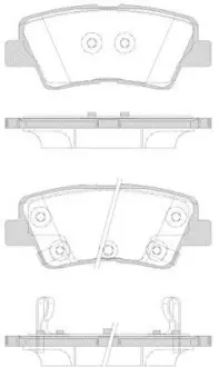 Гальмівні колодки зад. Hyundai i30/i40 11-/Kia Rio 1.4-3.8 12- (akebono) WOKING P12623.42