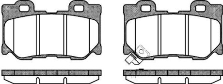 Колодки гальмівний диск. задн. (Remsa) Infiniti Fx 3.0 08-,Infiniti Fx 3.5 02-08 WOKING P12653.01