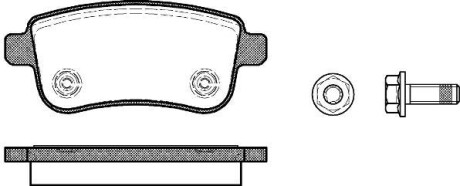 Тормозные колодки зад. Megane III/Fluence 08- WOKING P12873.00