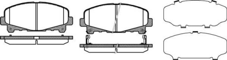 Колодки гальмівний диск. перед. (Remsa) Honda Accord 08>15> (P12903.02) WOKING P1290302