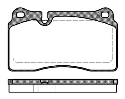 Гальмівні колодки пер. VW Touareg 3.0-6.0 02- 16 mm (brembo) WOKING P13003.30