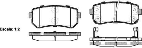 Тормозные колодки зад. Accent/Ceed/Cerato/Creta/i20 (05-21) WOKING P13093.02