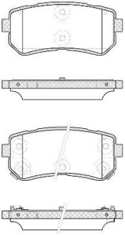 Тормозные колодки зад. Accent/Ceed/Cerato/Creta/i20 (05-21) WOKING P13093.42