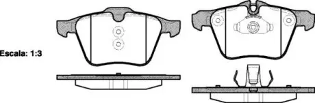 Колодки тормозные диск. перед. (Remsa) Ford Mondeo IV 2,5i Volvo S60 S80 WOKING P13173.00