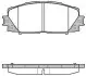 Колодки тормозные диск. перед. (Remsa) Lexus Ct (zwa10_) 1.8 10-,Toyota Prius 1.8 09- WOKING P13243.10 (фото 1)