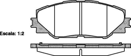 Колодки тормозные диск. перед. (Remsa) Toyota Auris 1.33 06-12,Toyota Auris 1.4 06-12 WOKING P13343.00