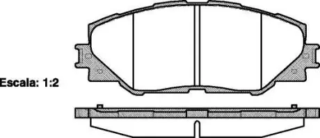 Колодки гальмівний диск. перед. (Remsa) Toyota Auris 1.33 06-12, Toyota Auris 1.4 06-12 WOKING P13343.00