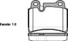 Колодки гальмівний диск. задн. (Remsa) VW Touareg I Brembo ver. (P13403.00) WOKING P1340300 (фото 1)