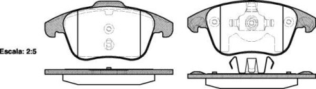 Колодки гальмівний диск. перед. (Remsa) PSA C4 Picasso, Grand Picasso 08>13 / DS4 DS5 12> WOKING P13493.00