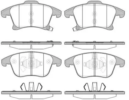 Тормозные колодки пер. с датчиком износа FORD GALAXY III/MONDEO/S-MAX 1.0-2.5 14- WOKING P13493.22