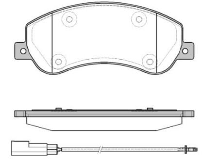 Колодки тормозные диск. перед. (Remsa) Ford Tranzit 06&gt;14 Bosch ver. (P13503.11) WOKING P1350311 (фото 1)