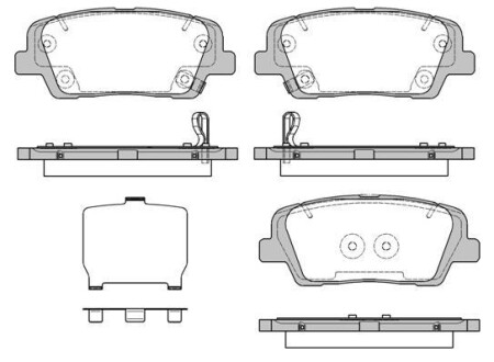 Колодки тормозные. задн. (Remsa) Hyundai Santa fe iii 2.0 12-,Hyundai Santa fe iii 2.2 12- WOKING P13743.09