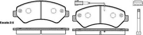 Колодки гальмівний диск. перед. (Remsa) Citroen Jumper 2.2 06-, Citroen Jumper 3.0 06- WOKING P13753.01