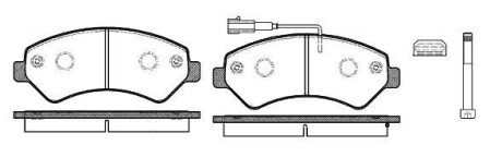 Колодки гальмівний диск. перед. (Remsa) PSA Boxer Jumper Ducato 11> WOKING P13753.12