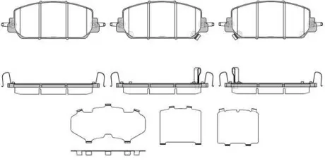 Колодки тормозные диск. перед. (Remsa) Honda CR-V 2,4i 17> (P14083.22) WOKING P1408322