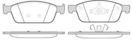 Тормозные колодки пер. Ford Focus III 10-/Transit Connect 13-(ATE) WOKING P14103.10