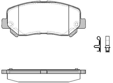 Колодки гальмівний диск. перед. (Remsa) Jeep Cherokee 13> (P14133.22) WOKING P1413322