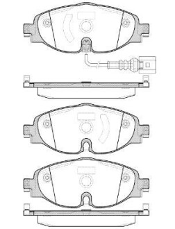 Тормозные колодки пер. VW Golf VII 12-/Octavia III 12- (TRW) WOKING P14153.01