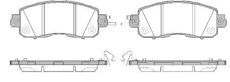 Колодки гальмівний диск. перед. (Remsa) Nissan Teana Altima 13> / Leaf 10> (P14173.04) WOKING P1417304