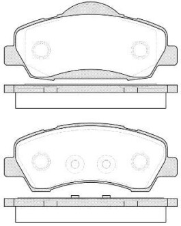 Колодки гальмівний диск. перед. (Remsa) Citroen C4 cactus 1.2 14-,Citroen C-elysee 1.2 12- WOKING P14303.00