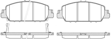 Колодки гальмівні диск. перед. (Remsa) Honda HR-V 15> / Accord 3,5i 12> WOKING P14483.02