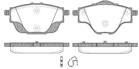 Колодки гальмівний диск. задн. (Remsa) Citroen C4 grand picasso ii 1.6 13-, Citroen C4 grand picasso ii 2.0 13- WOKING P14573.00