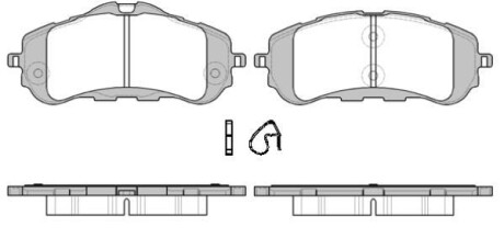 Колодки гальмівний диск. перед. (Remsa) Peugeot 308 ii 1.2 13-, Peugeot 308 ii 1.6 13- WOKING P14593.00