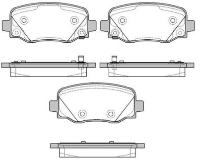 Колодки тормозные диск. задн. (Remsa) Jeep Renegade 1.4 14-,Jeep Renegade 1.6 14- WOKING P14783.02