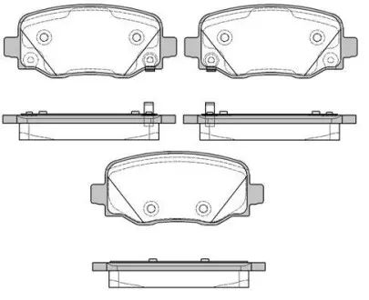 Колодки гальмівний диск. задн. (Remsa) Jeep Renegade 1.4 14-,Jeep Renegade 1.6 14- WOKING P14783.02