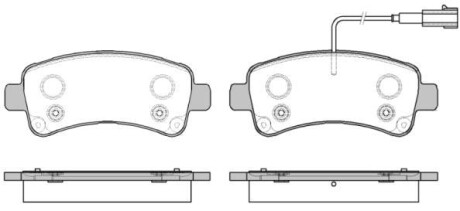 Колодки гальмівний диск. задн. (Remsa) PSA Boxer Jumper Ducato 06>11>15> (P14883.02) WOKING P1488302