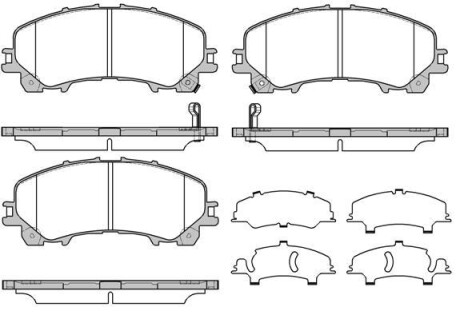 Колодки гальмівний диск. перед. (Remsa) Infiniti Q50 2.2 13-,Infiniti Q50 3.5 13- (P15073.12) WOKING P1507312