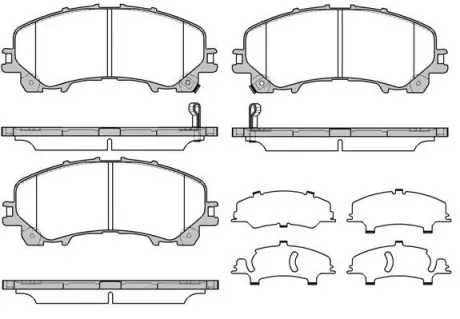 Колодки гальмівний диск. перед. (Remsa) Infiniti Q50 2.2 13-,Infiniti Q50 3.5 13- (P15073.12) WOKING P1507312