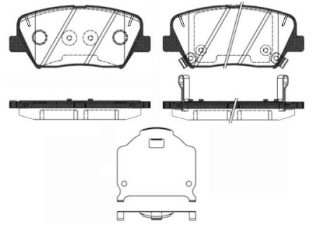 Колодки тормозные диск. перед. (Remsa) Kia Carens iv 1.6 13-,Kia Carens iv 1.7 13- WOKING P15123.02