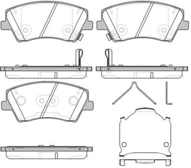 Колодки гальмівний диск. перед. (Remsa) Hyundai Elantra 16> / Genesis 3,0 GDI 14> (P15123.04) WOKING P1512304